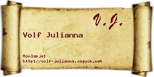 Volf Julianna névjegykártya